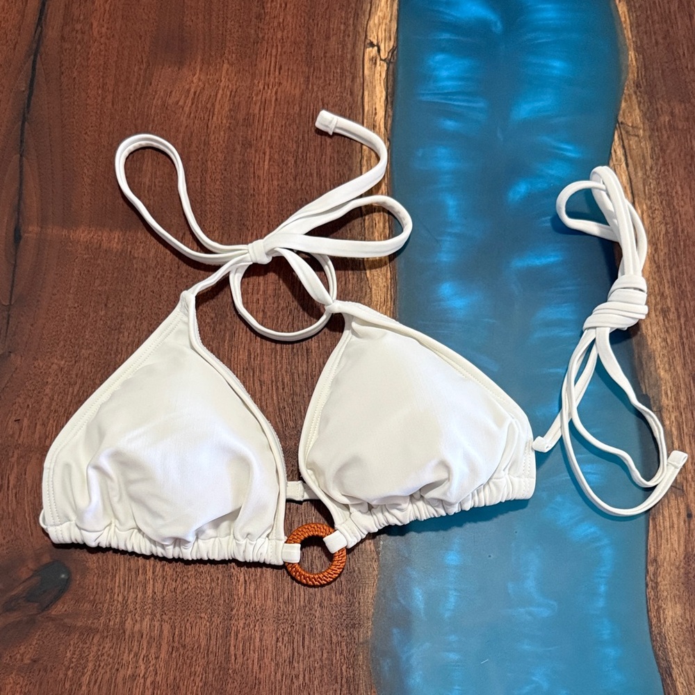 wild fable White Triangle Bikini Top